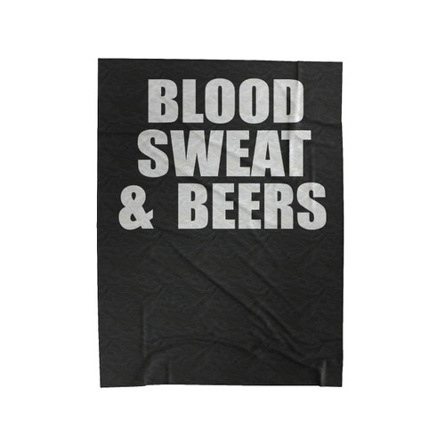 Blood Sweat & Beers Velveteen Blanket