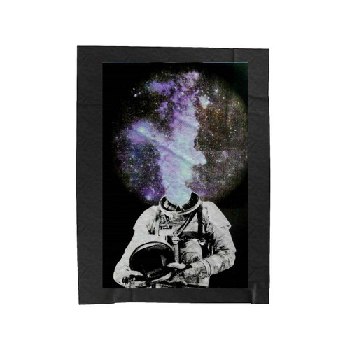 Blow Your Mind Trippy Psychedelic Hipster Astronaut Space Universe Velveteen Blanket