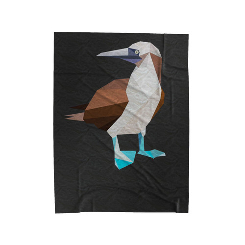 Blue Footed Boobie Low Poly Geometric Velveteen Blanket