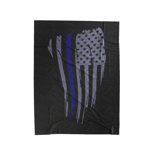 Blue Lives Matter American Flag Back The Blue Police Officer Police Officer Blue Line Velveteen Blanket
