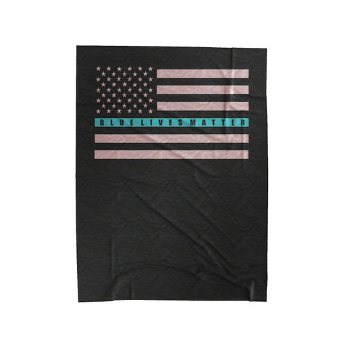 Blue Lives Matter Thin Blue Line Flag Police Lives Matter Velveteen Blanket