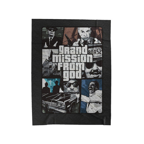 Blues Brothers Vs Grand Theft Auto Spoof Velveteen Blanket