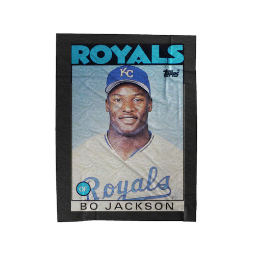 Bo Jackson Kansas City Royals Baseball Card Velveteen Blanket
