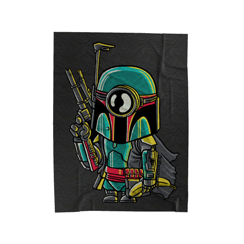 Boba Fett Minion Comedy Mash Up Starwars Themed Funny Velveteen Blanket