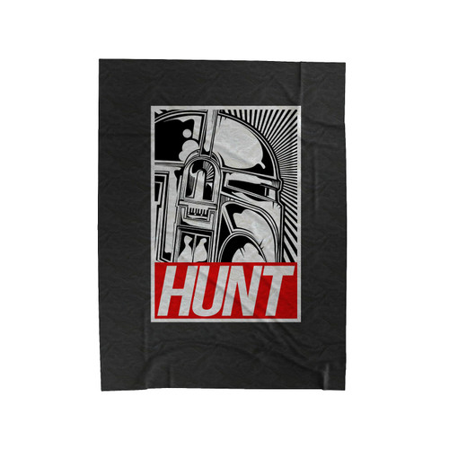 Boba Hunt Helmet Velveteen Blanket