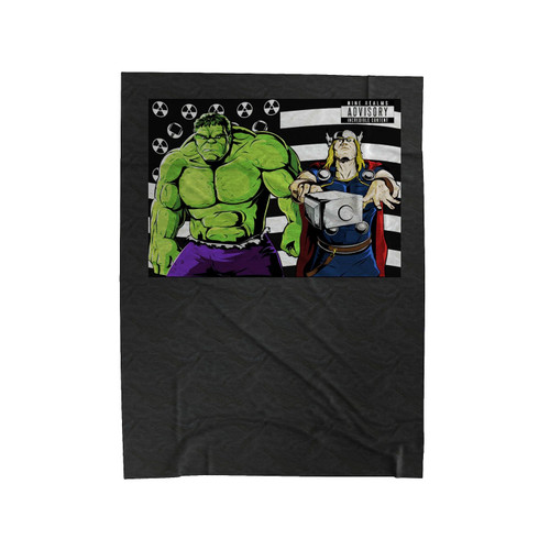 Bombs Over Asgard Velveteen Blanket