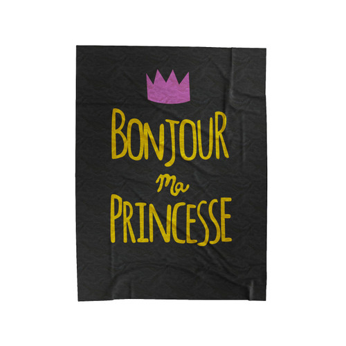 Bonjour Ma Princesse French Velveteen Blanket