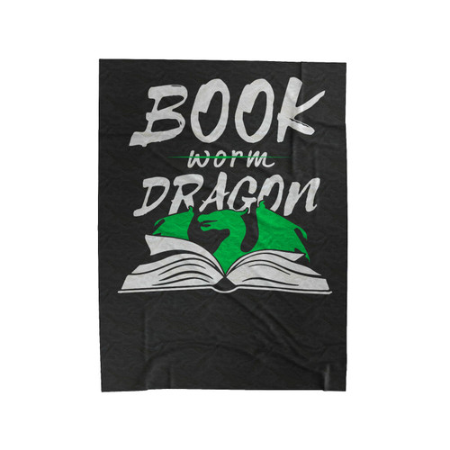 Book Worm Dragon Velveteen Blanket