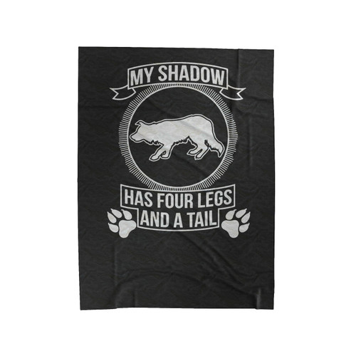 Border Collie My Shadow A Fantastic Gift For All Border Collie Owners And Lovers Velveteen Blanket