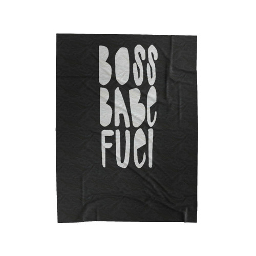 Boss Babe Fuel Funny Velveteen Blanket