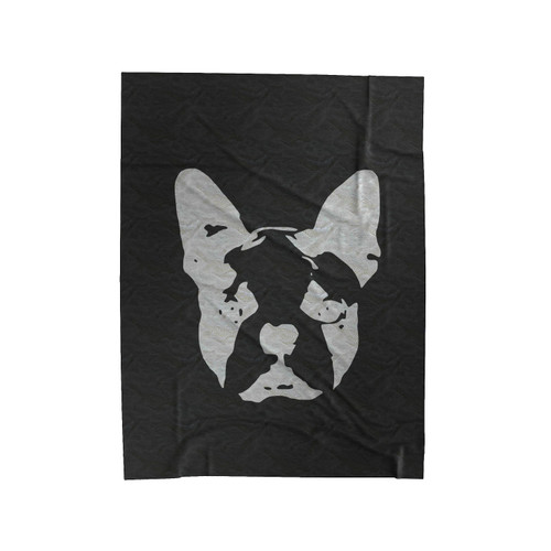 Boston Terrier Face Velveteen Blanket