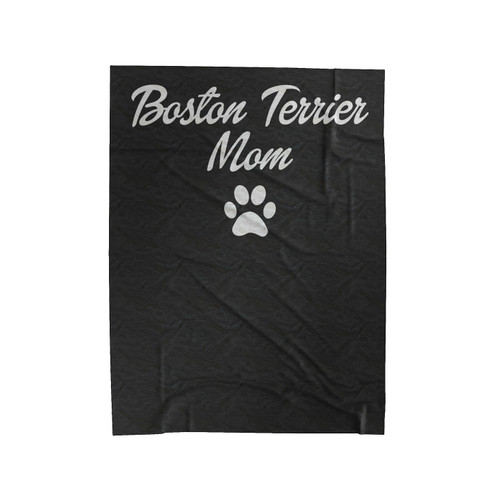 Boston Terrier Mom Velveteen Blanket