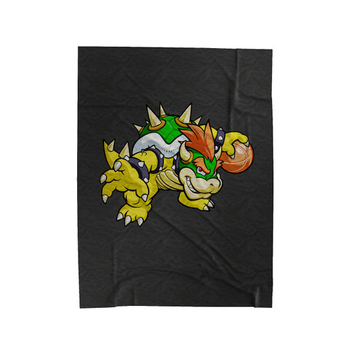 Bowser Mario Basket Ball Velveteen Blanket