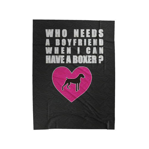 Boxer Dog Velveteen Blanket