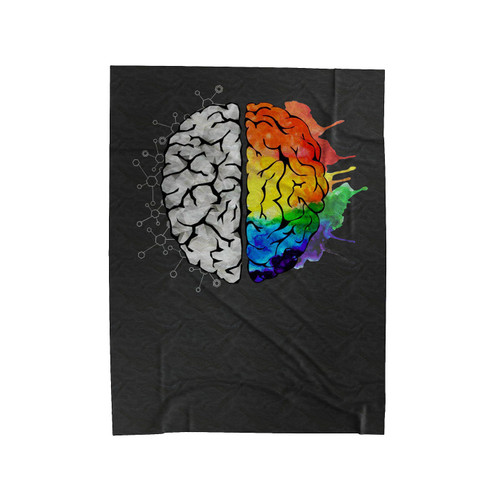Brain Right Left Hemispheres Creativity Structure Velveteen Blanket Brain Right Left Hemispheres Creativity Structure Velveteen Blanket