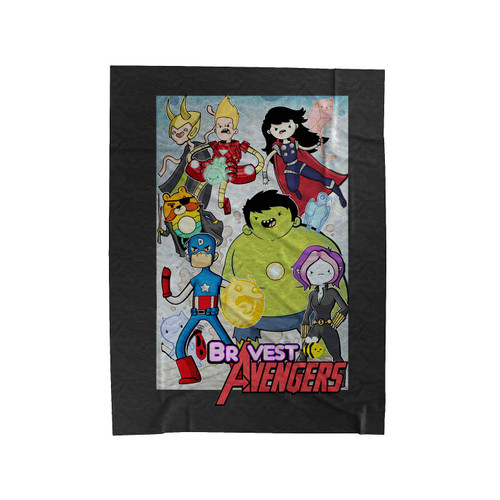 Bravest All Avengers Adventure Time Velveteen Blanket