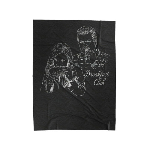 Breakfast Club Parks & Rec Ron Swanson Leslie Knope Funny Velveteen Blanket