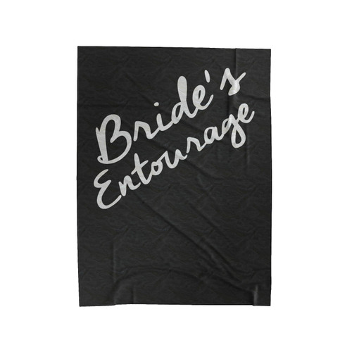 Bride's Entourage Bride Wifey Bridal Shower Gift Wedding Bachlorette Gift Velveteen Blanket