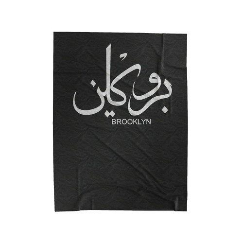 Brooklyn In Arabic And Persian Calligraphy Velveteen Blanket