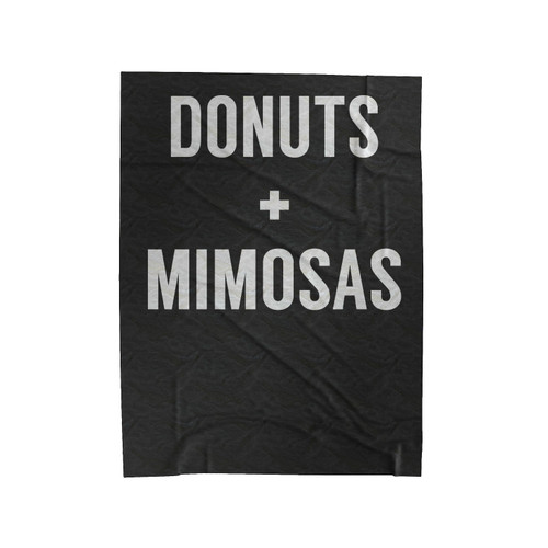 Brunch Mimosa Funny Donuts And Mimosas Velveteen Blanket