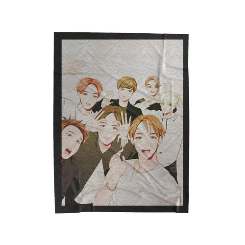 Bts Cute Fanart Compilation Kpop Amino Velveteen Blanket