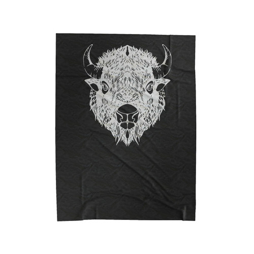 Buffalo Bison Hipster Festival Top Velveteen Blanket