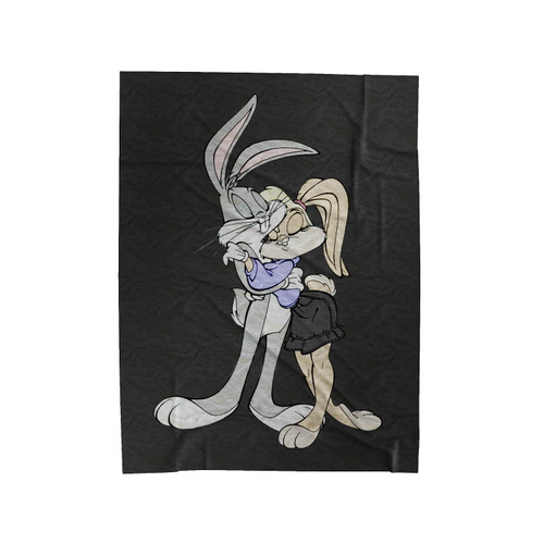 Bugs And Lola Bunny Love Velveteen Blanket