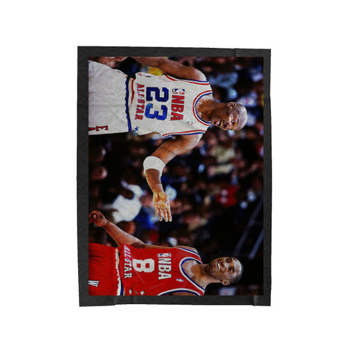 Bulls Michael Jordan And Lakers Kobe Bryant Velveteen Blanket