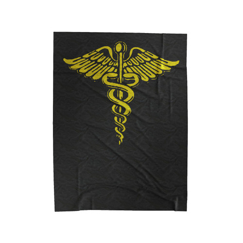 Caduceus Medical Symbol Velveteen Blanket