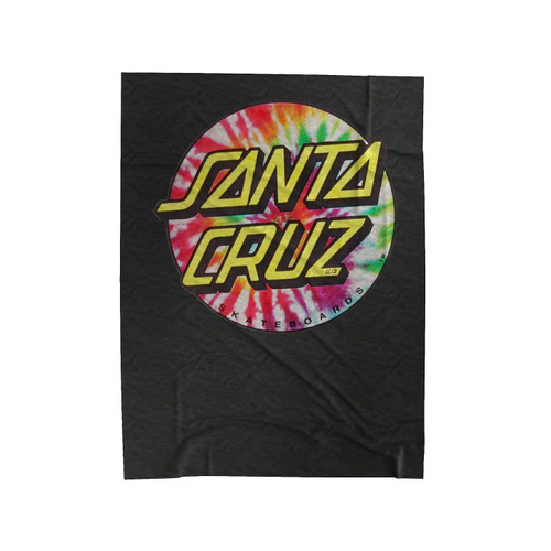 California Santa Cruz Distressed Logo Velveteen Blanket