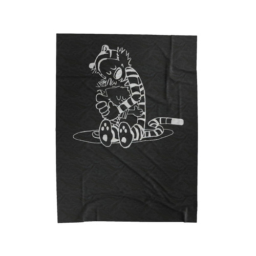 Calvin & Hobbes The Hug Sketch Velveteen Blanket