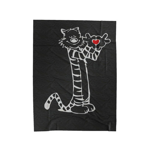 Calvin And Hobbes Heart Love Funny Velveteen Blanket