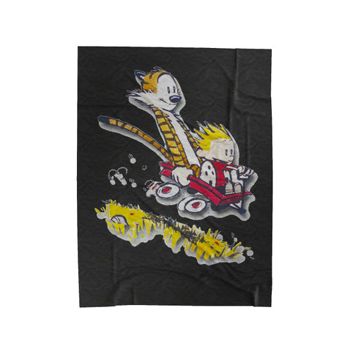Calvin And Hobbes Straight Velveteen Blanket