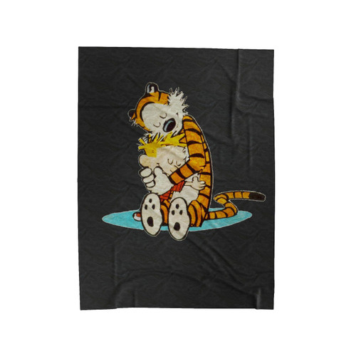 Calvin And Hobbest Hug Velveteen Blanket