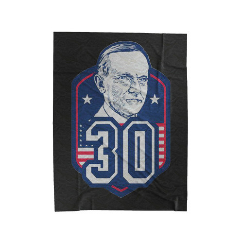 Calvin Coolidge Thirtieth President Velveteen Blanket