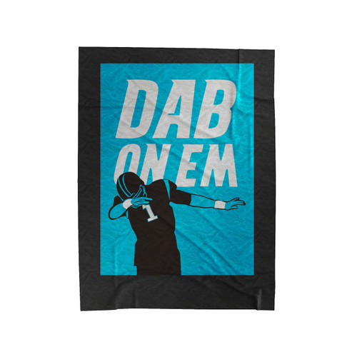 Cam Newton Dab On Em Carolina Velveteen Blanket