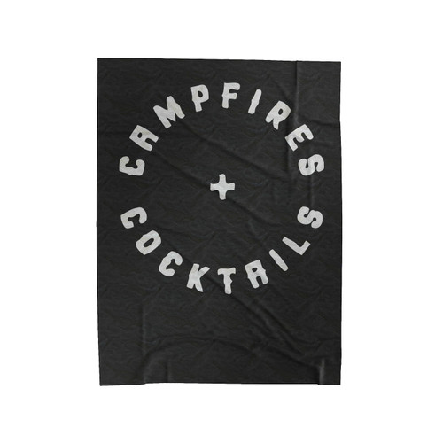 Campfires + Cocktails Velveteen Blanket