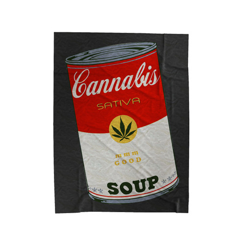 Cannabis Soup Parody Of Campbell's Soup That 70's Show Velveteen Blanket
