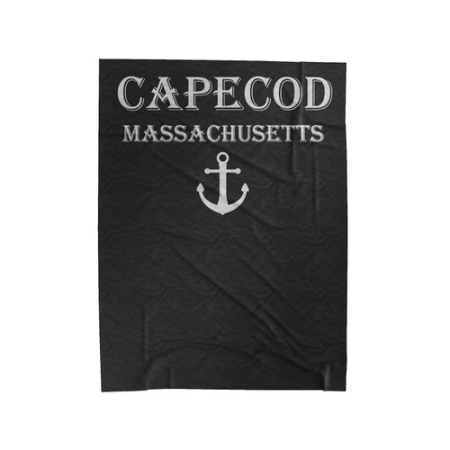 Cape Cod Massachusetts Nautical Velveteen Blanket