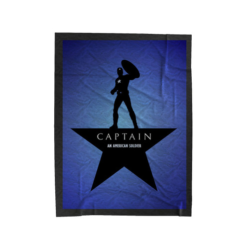 Captain America An American Soldier Velveteen Blanket
