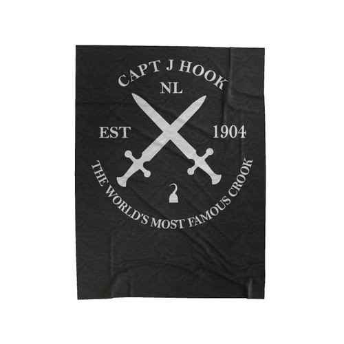 Captain Hook Logo Pirate Captain Hook Neverland Disney Velveteen Blanket