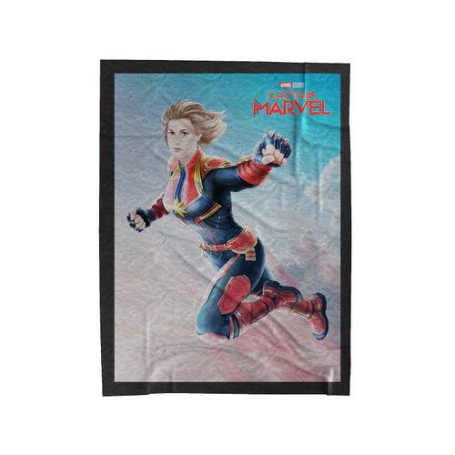 Captain Marvel 8 Velveteen Blanket