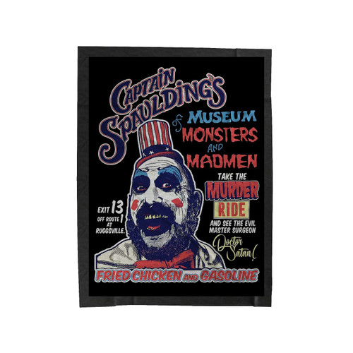 Captain Spaulding Museum Of Monster Velveteen Blanket