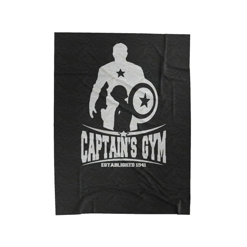 Captains Gym Captain American Inspired Burnout Funny Workout Cross Training Velveteen Blanket Captains Gym Captain American Inspired Burnout Funny Workout Cross Training Velveteen Blanket