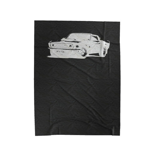 Car Ford Mustang 1969 Muscle Velveteen Blanket