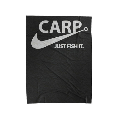 Carp Just Fish It Velveteen Blanket