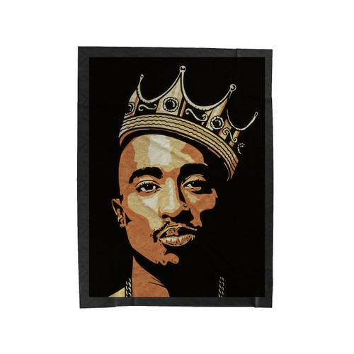 Cartoontupac Shakur Vintage Velveteen Blanket