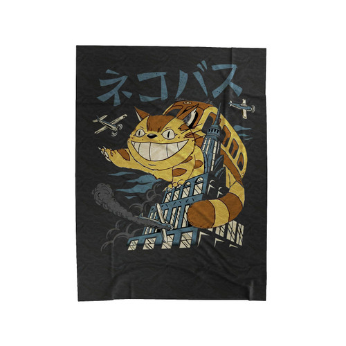 Cat Bus King Kong Velveteen Blanket