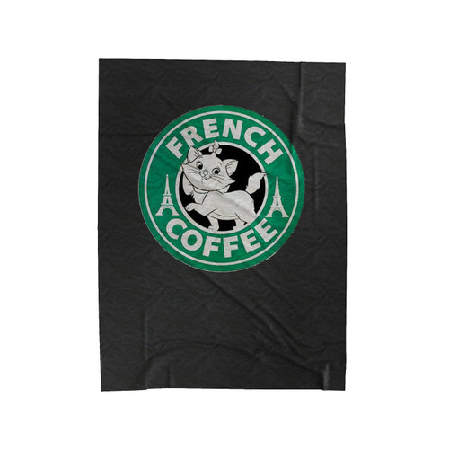 Cat French Coffee Velveteen Blanket