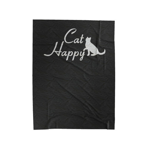 Cat Happy Cat Animal Cat Lover Funny Velveteen Blanket